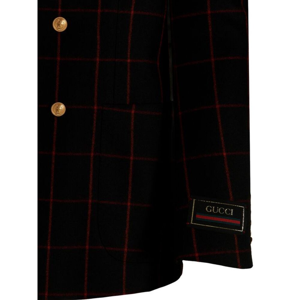Gucci Men's Double-Breasted Check Blazer - Picture 4 of 5